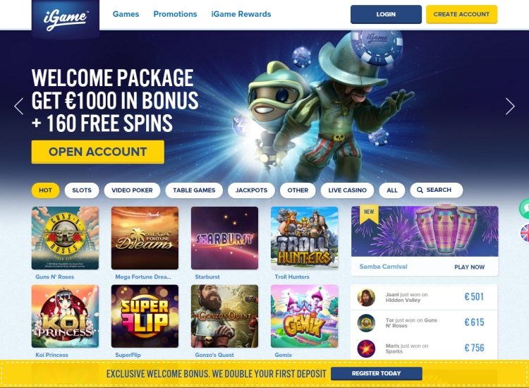 IGame Casino: No Longer offering bonuses, igame live chat.