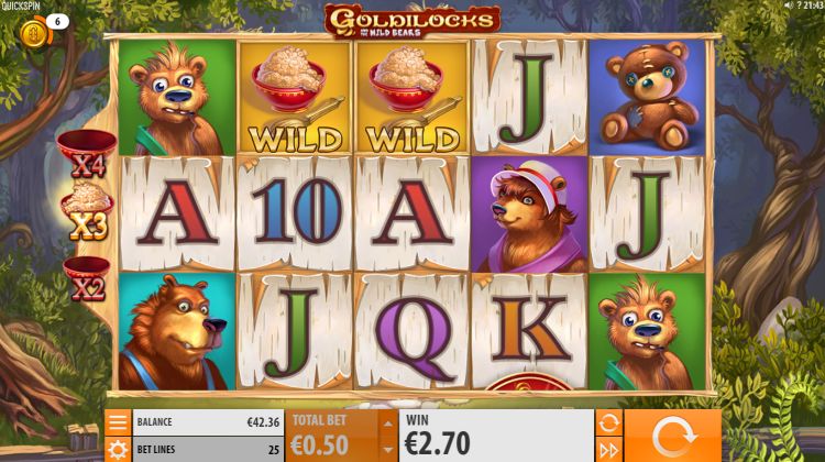 Goldilocks and the Wild bears quickspin