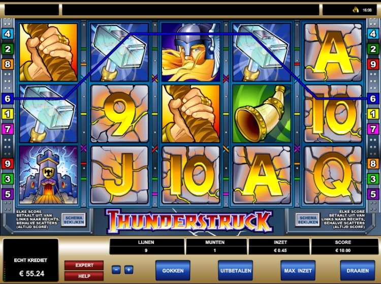 Thunderstruck Microgaming screen