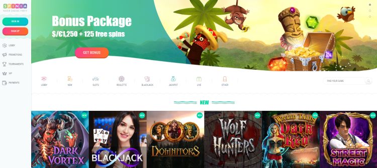 Spinia casino review spelaanbod